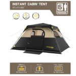 FanttikOutdoor Camping Tent 4/6/8/10 Person – Instant Setup in 60 Seconds, Rainfly, Windproof, Carry Bag - Image 2